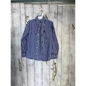 Jack Thomas Long Sleeve Button Down Shirt Size 4T Blue Gingham for Boys